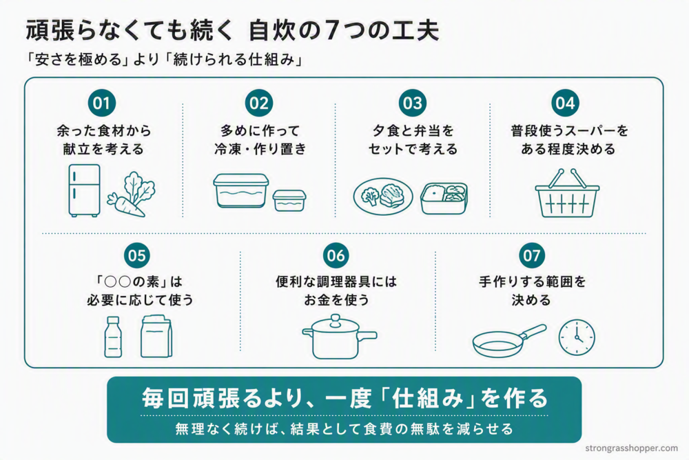頑張らなくても続く 自炊の7つの工夫