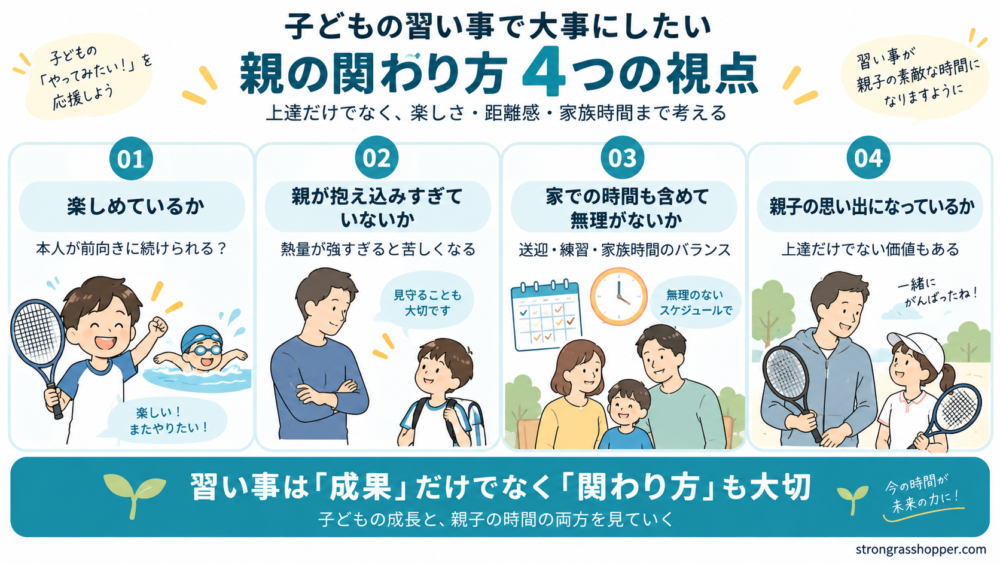 子供の習い事で大事にしたい親の関わり方