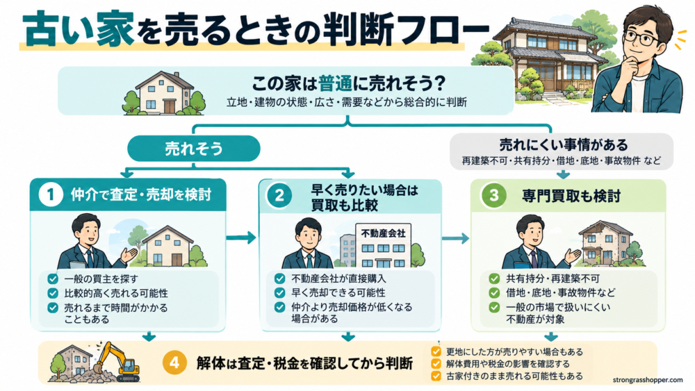 古い家を売るときの判断フロー